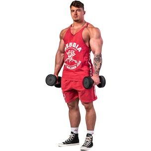 Moške kratke hlače Nebbia NEBBIA x OLYMPIA Washed Sweat Shorts LEGEND 786 red
