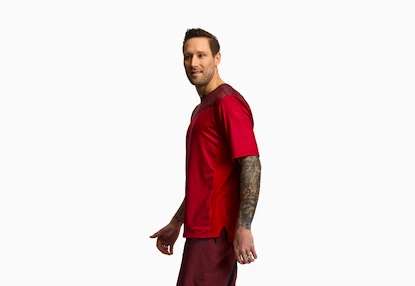 Moški kolesarski dres Race Face  INDY SS Dark Red L