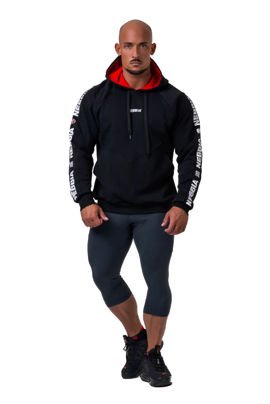 Moški pulover Nebbia  Unlock the Champion hoodie 194 black XL