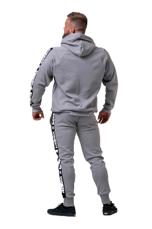 Moški pulover Nebbia  Unlock the Champion hoodie 194 light grey XXL