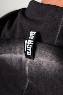 Moški pulover Nebbia  Washed-off Zip Up Hoodie GYM BRO Black M