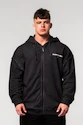 Moški pulover Nebbia  Washed-off Zip Up Hoodie GYM BRO Black M