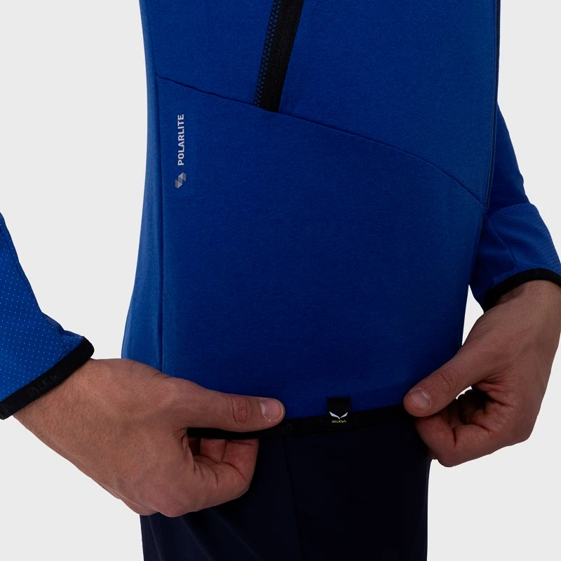 Moški pulover Salewa  Agner Hybrid PL/DST FZ Hdy Electric Melange
