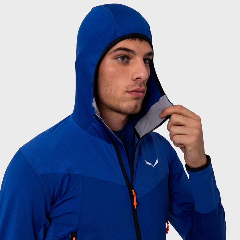 Moški pulover Salewa  Agner Hybrid PL/DST FZ Hdy Electric Melange
