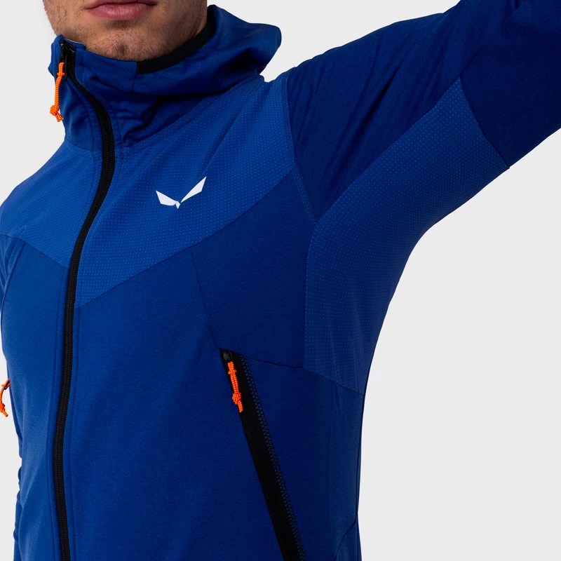 Moški pulover Salewa  Agner Hybrid PL/DST FZ Hdy Electric Melange