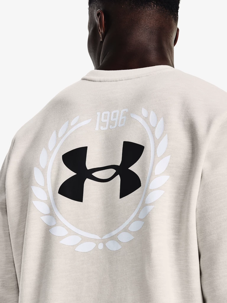 Moški pulover Under Armour  Essential Heritge Flc Crw-WHT