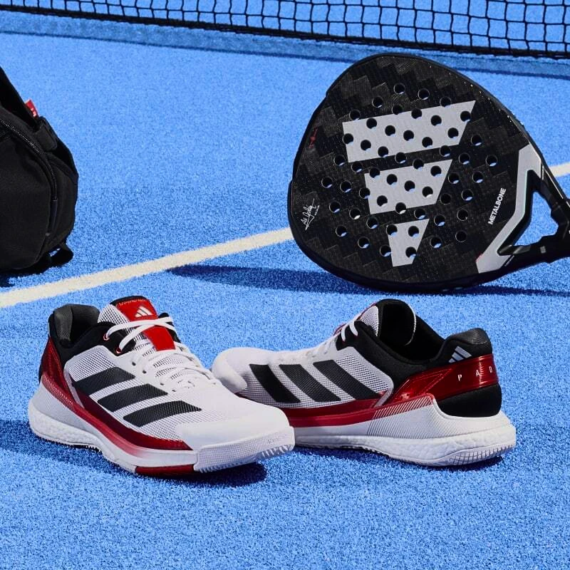 Moški škornji za padel adidas  Crazyquick Boost Padel White