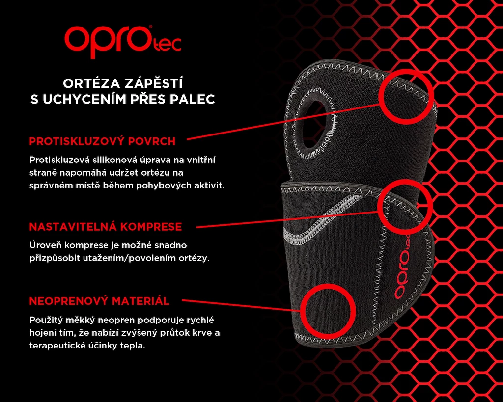 Opornica za zapesti OPROtec  TEC5749