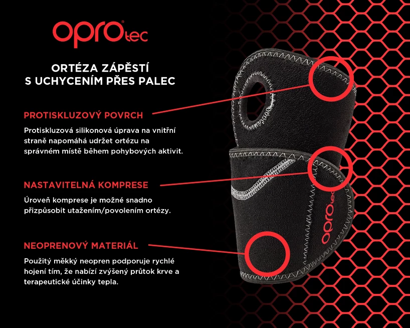 Opornica za zapesti OPROtec  TEC5749