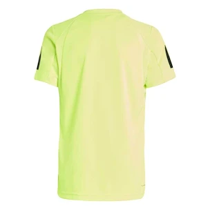 Otroška majica adidas  B Club 3 Stripes Tee Lucid Lemon