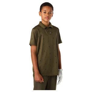 Otroška majica CCM  Polo Print Khaki Green