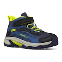 Otroška obutev za uporabo na prostem Merrell Moab Speed 2 Mid A/C Wtpf Navy/Hi Viz
