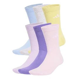 Otroške nogavice adidas Cushined Crew Violet Fusion 6 Pack