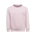 Otroški pulover adidas  Essentials 3-Stripes Crew Neck Clear Pink 128 cm