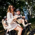 Otroški sedež za kolo Urban Iki BIO Front seat Oishi Beige/Bincho Black