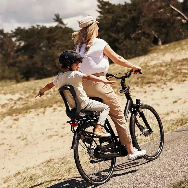 Otroški sedež za kolo Urban Iki  Junior seat without carrier frame Bincho Black/Bincho Black