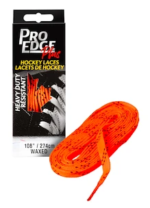 Povoskane vezalke za hokej Sportstape 70N Double Tracer Waxed Lace Orange  183 cm