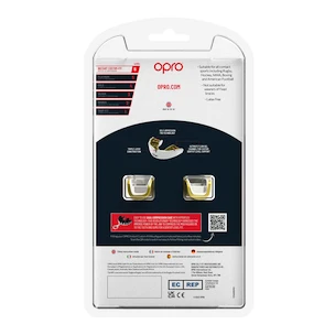 Ščitnik za zobe Opro  INSTANT CUSTOM FIT SOLIDS Gold/White Senior