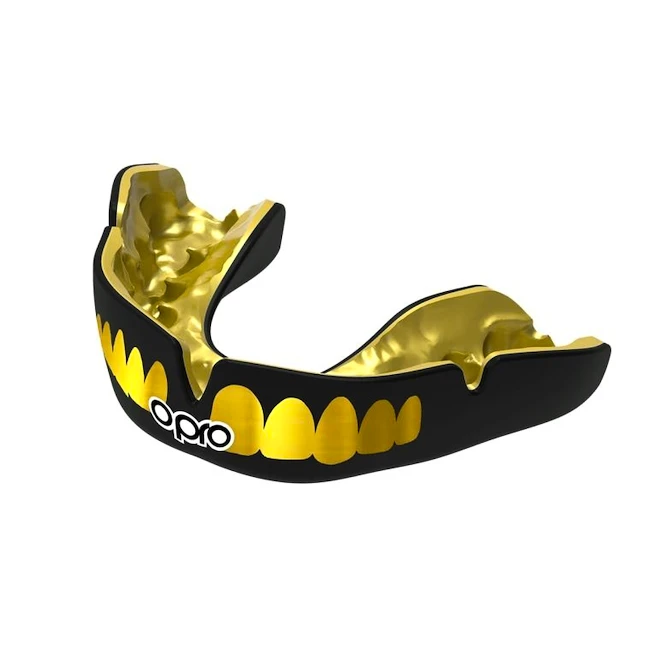 Ščitnik za zobe Opro  INSTANT CUSTOM FIT TEETH Black/Gold Senior