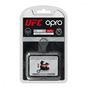 Ščitnik za zobe Opro  SILVER UFC Red/Black Senior