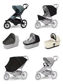 Športni voziček Thule Urban Glide 3 Mid blue + Bassinet Soft beige SET 7in1
