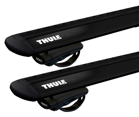 Strešni nosilec Thule z EVO WingBar Black Renault Laguna (Mk III) 5-dr Estate z vzdolžnimi strešnimi nosilci 08-15