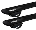 Strešni nosilec Thule z EVO WingBar Black Renault Laguna (Mk III) 5-dr Estate z vzdolžnimi strešnimi nosilci 08-15