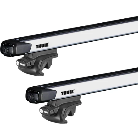 Strešni nosilec Thule z SlideBar Nissan Patrol GR (Y61) 5-dr SUV z vzdolžnimi strešnimi nosilci 05-13
