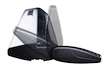 Strešni nosilec Thule z WingBar Nissan Navara 4-dr. Double-cab z vzdolžnimi strešnimi nosilci 05-15