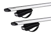 Strešni nosilec Thule z WingBar Nissan Navara 4-dr. Double-cab z vzdolžnimi strešnimi nosilci 05-15