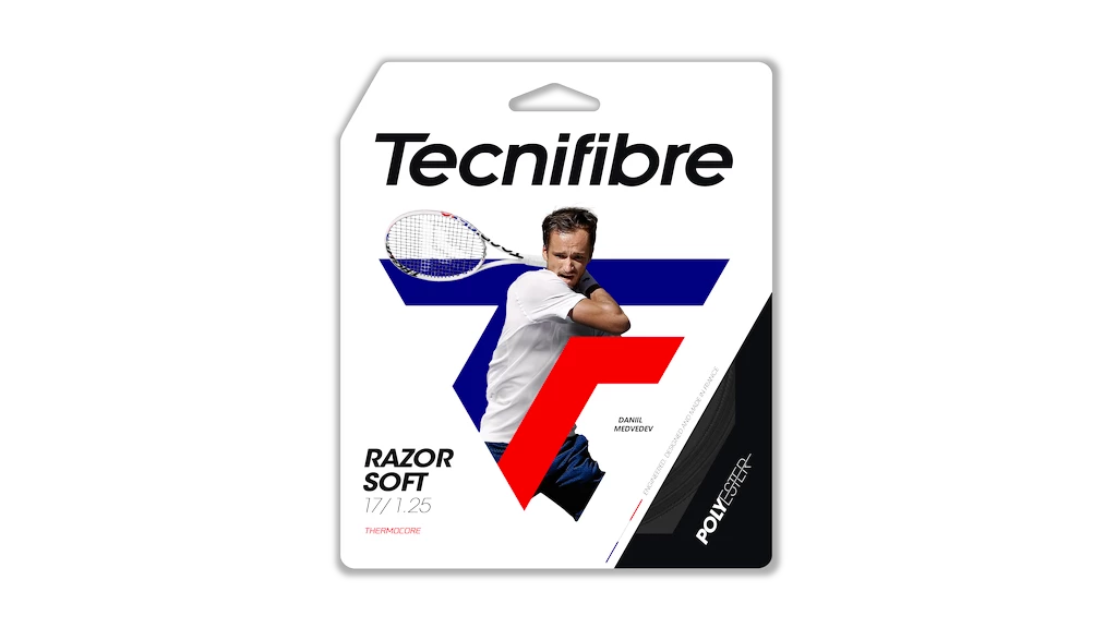 Teniška struna Tecnifibre  Razor Soft Carbon 12 m  1,25 mm