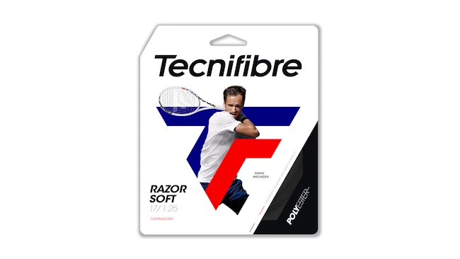 Teniška struna Tecnifibre  Razor Soft Carbon 12 m  1,25 mm