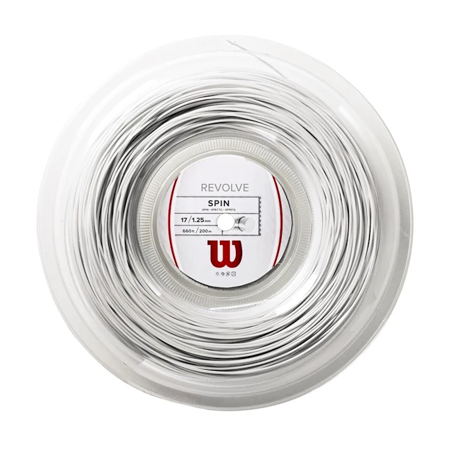 Teniška struna Wilson  Revolve 1.25 mm White Reel (200 m)