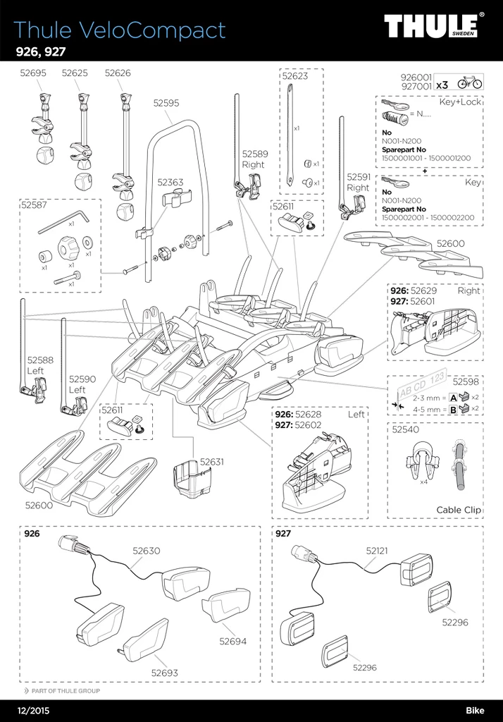 Thule VeloCompact 926 + adapter za četrto kolo