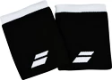 Trakovi za vpijanje znoja Babolat  Logo Jumbo Wristband Black/White (2 Pack)
