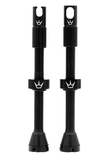 Tubeless ventil PEATY'S  X chris king (mk2) black tubeless valves 60mm (ptv2-60-blk-12)