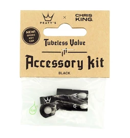 Tubeless ventil PEATY'S X chris king (mk2) black tubeless valves accessory kit (ptv2-accs-blk-12)