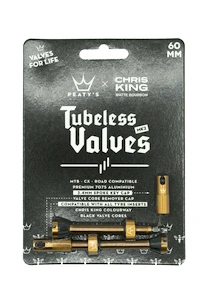 Tubeless ventil PEATY'S  X chris king (mk2) bourbon tubeless valves 60mm (ptv2-60-brb-12)