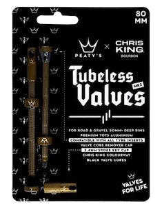 Tubeless ventil PEATY'S  X chris king (mk2) bourbon tubeless valves - 80mm (ptv2-80-brb-12)