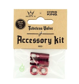 Tubeless ventil PEATY'S X chris king (mk2) red tubeless valves accessory kit (ptv2-accs-red-12)