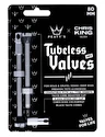 Tubeless ventil PEATY'S  X chris king (mk2) silver tubeless valves - 80mm (ptv2-80-sil-12)