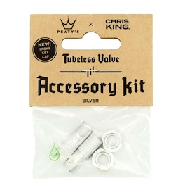 Tubeless ventil PEATY'S X chris king (mk2) silver tubeless valves accessory kit (ptv2-accs-sil-12)