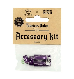 Tubeless ventil PEATY'S X chris king (mk2) violet tubeless valves accessory kit (ptv2-accs-vlt-12)