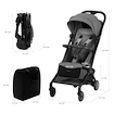 Voziček za letalo Kinderkraft Pilot 2 Platinum Gray