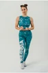 Ženska brezrokavna majica Nebbia Barbell Therapy Rough Girl 617 green