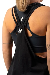 Ženska brezrokavna majica Nebbia  Sleeveless Loose Cross Back Tank Top "Feeling Good" 419 Black