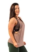 Ženska brezrokavna majica Nebbia  Sleeveless Loose Cross Back Tank Top "Feeling Good" 419 Brown