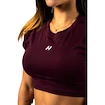 Ženska brezrokavna majica Nebbia STRONG BEAUTY Open-back Cropped Top 430 dark red