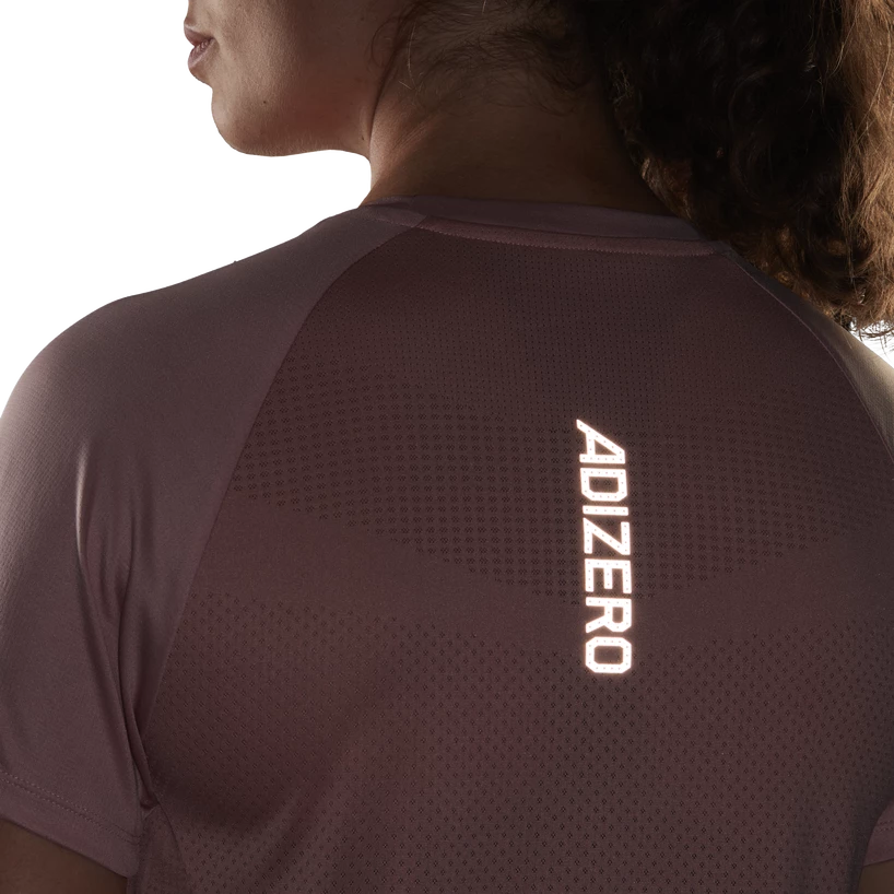 Ženska majica adidas  Adizero Tee Wonder Mauve
