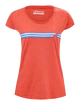 Ženska majica Babolat  Exercise Stripes Tee Poppy Red